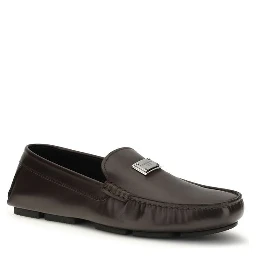 Brown Calf Leather Bos Taurus Slip-On Loafers