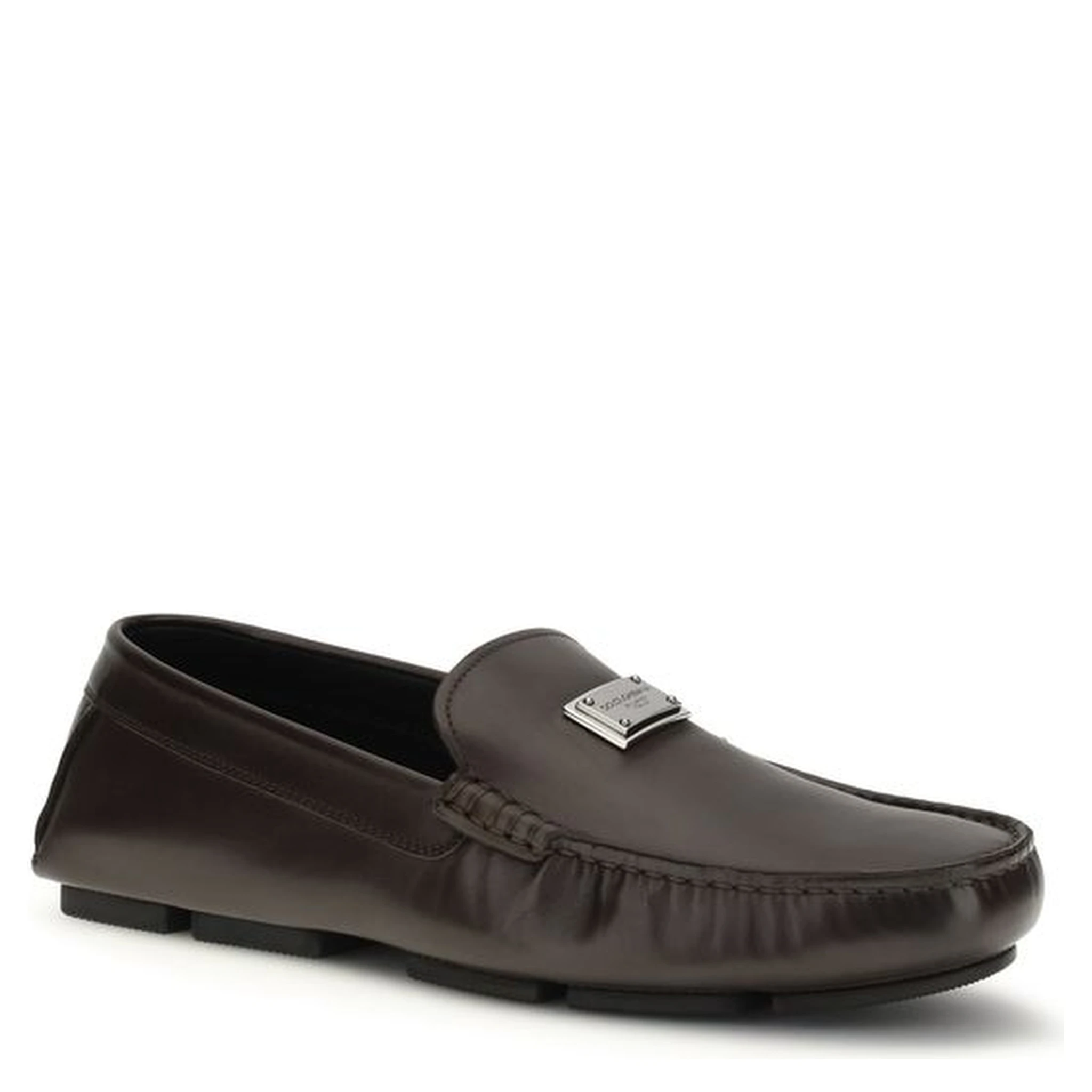 Brown Calf Leather Bos Taurus Slip-On Loafers