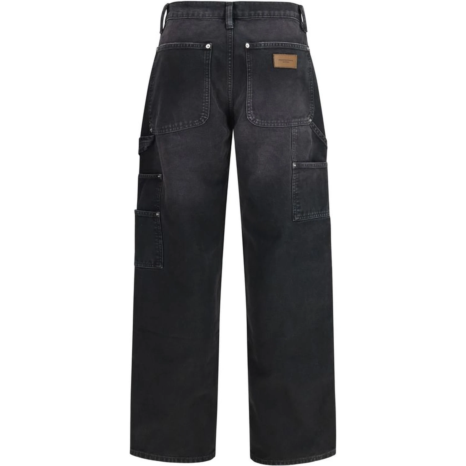 Black Cotton Cargo Pants