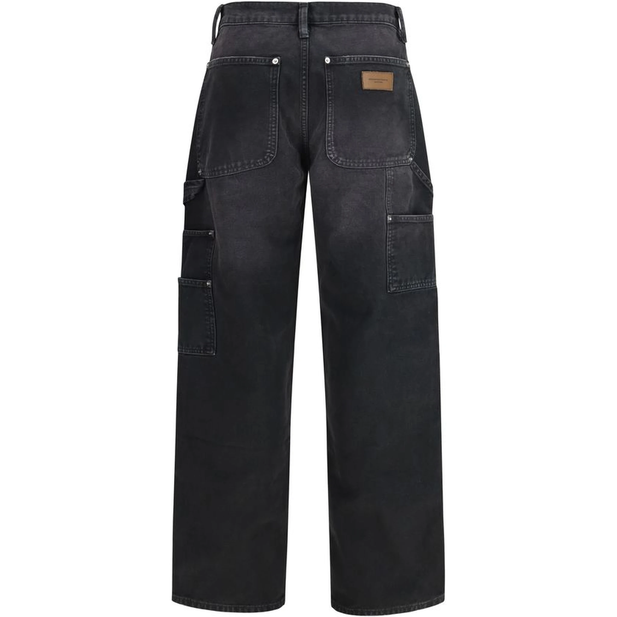Black Cotton Cargo Pants