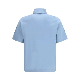 Blue Cotton Polo Shirt