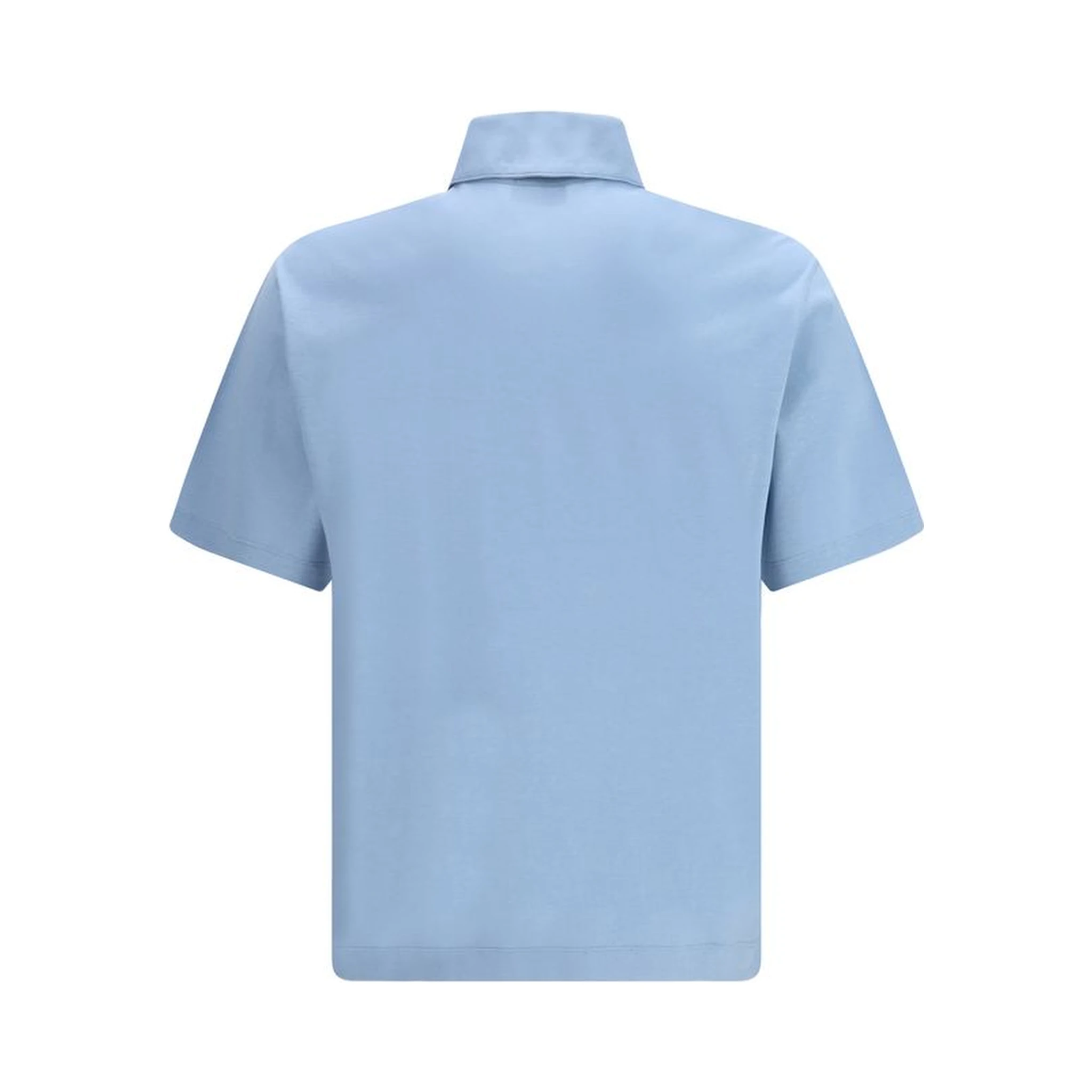 Blue Cotton Polo Shirt