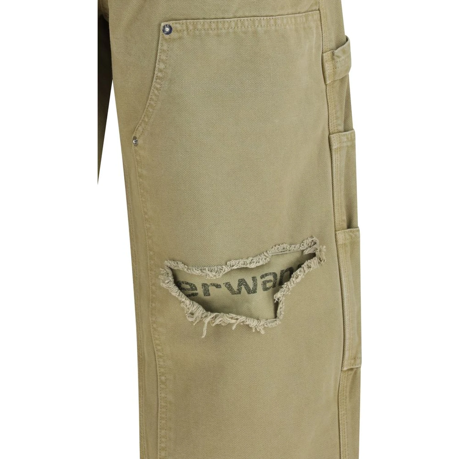 Bicolor Cotton Cargo Pants