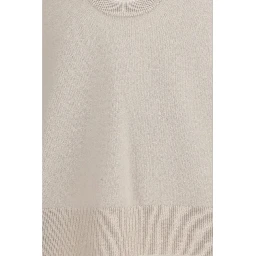 Beige Cashmere Sleeveles Sweater