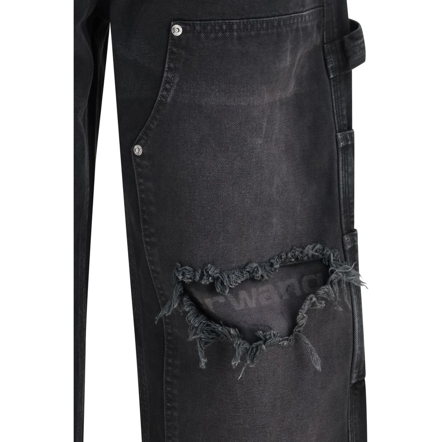 Black Cotton Cargo Pants