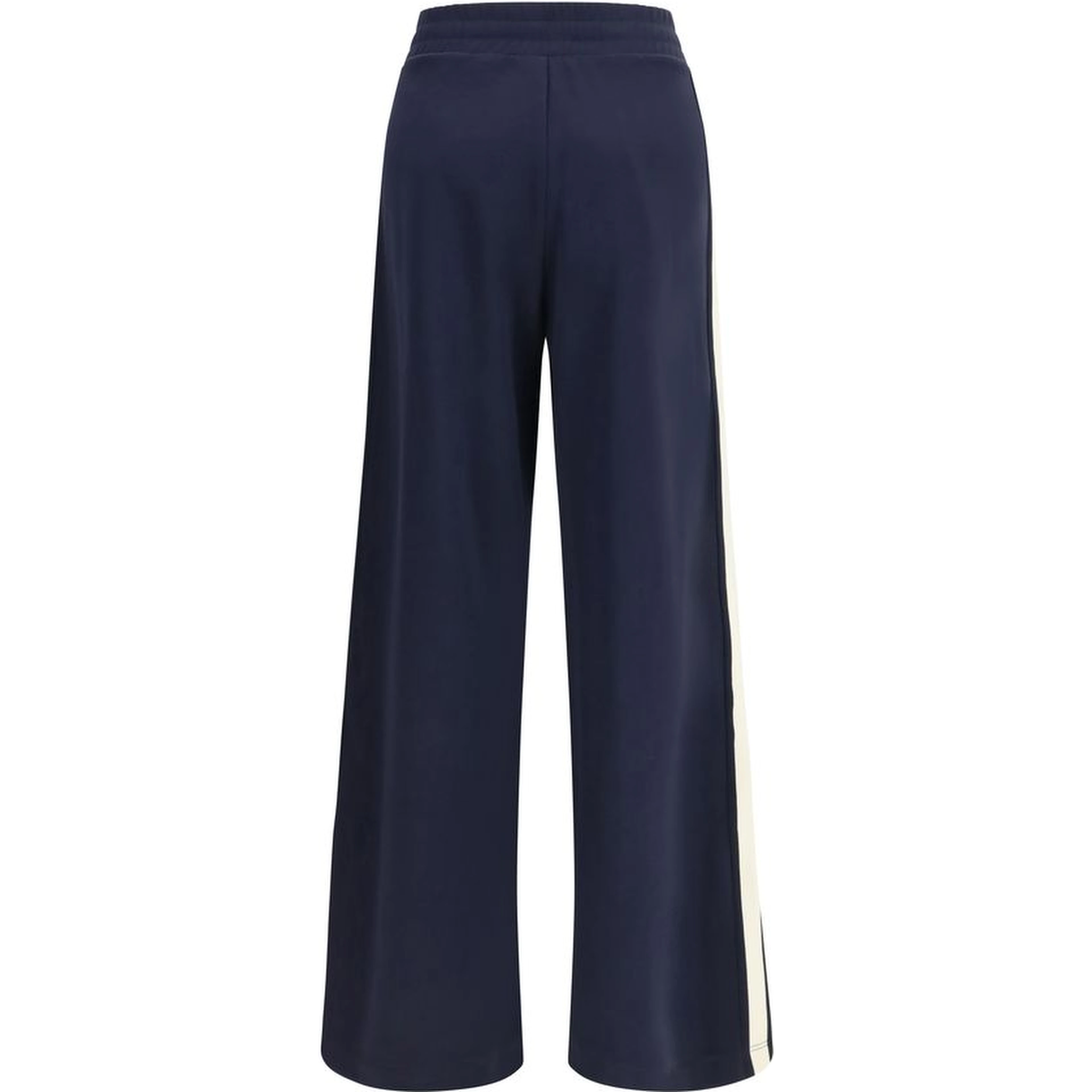 Blue Cotton Casual Pants