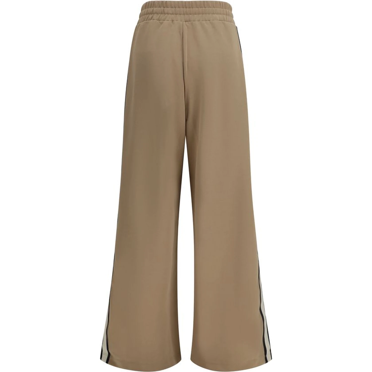Beige Cotton Casual Pants