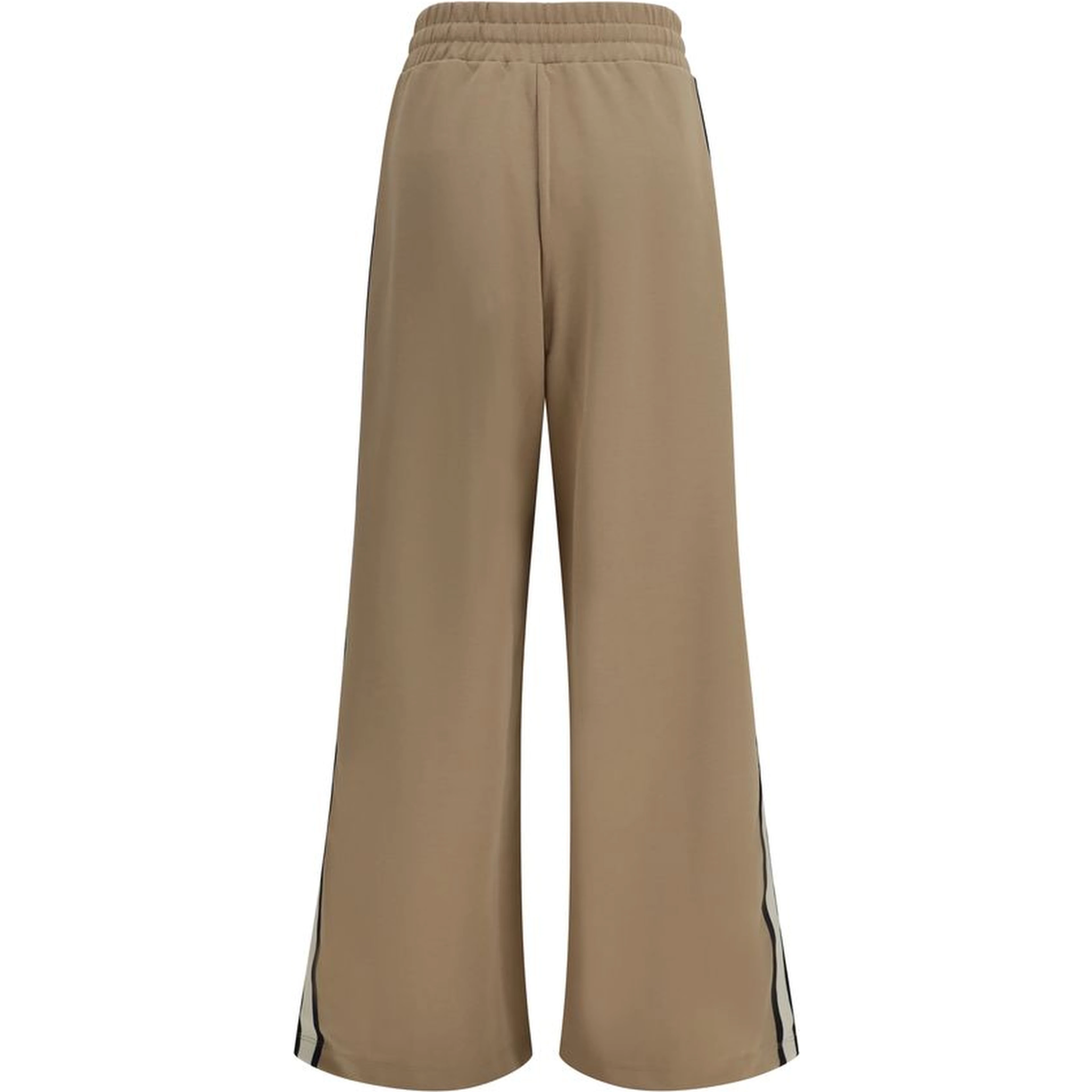 Beige Cotton Casual Pants