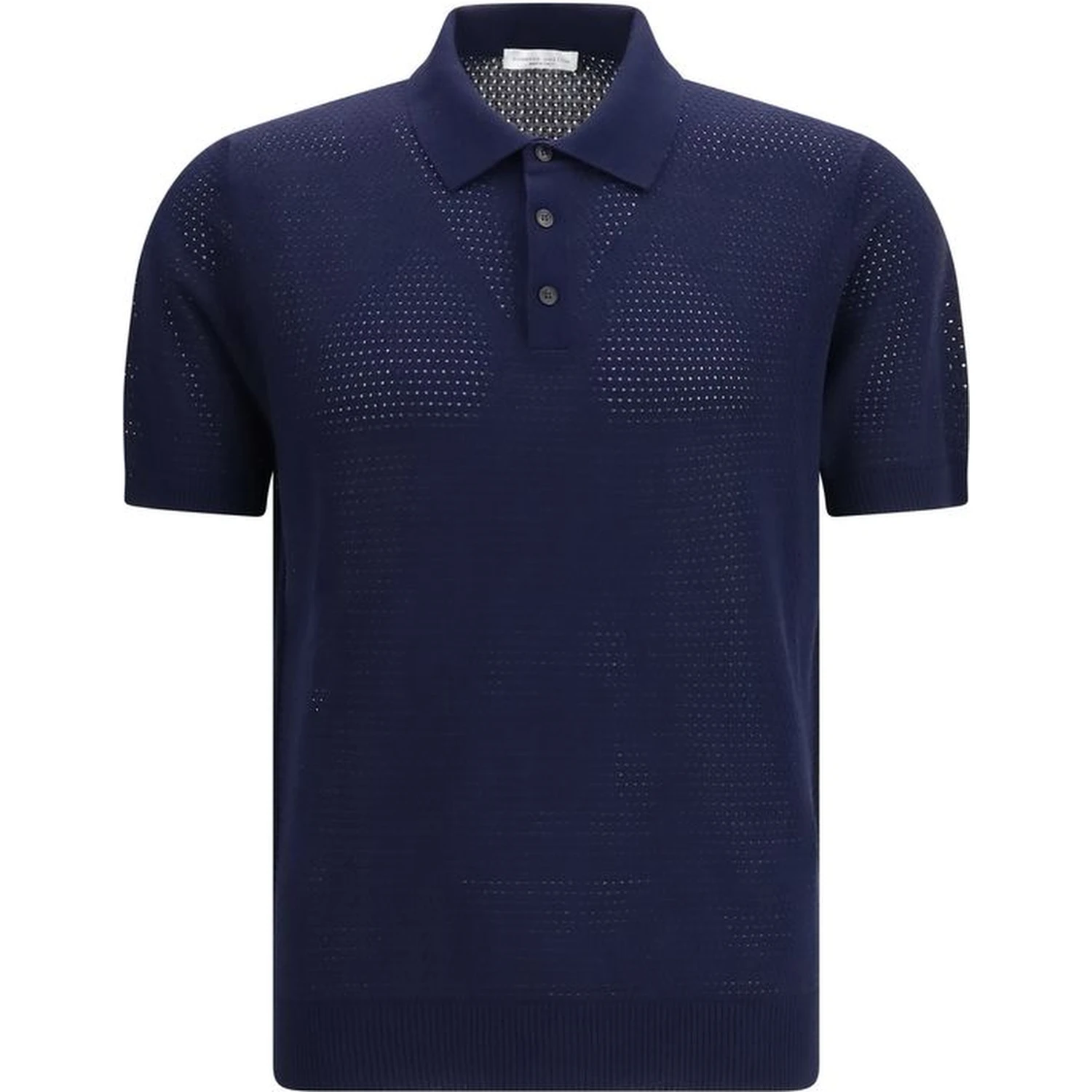 Blue Cotton Polo Shirt