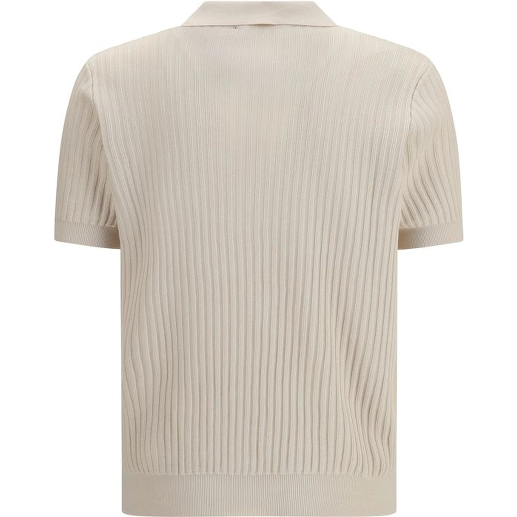 Beige Cotton Polo Shirt