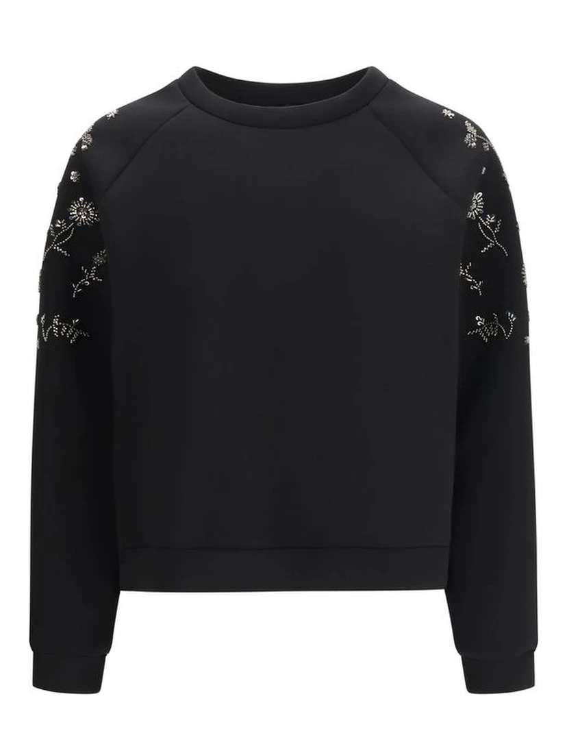 Black Polyester Sweatshirt