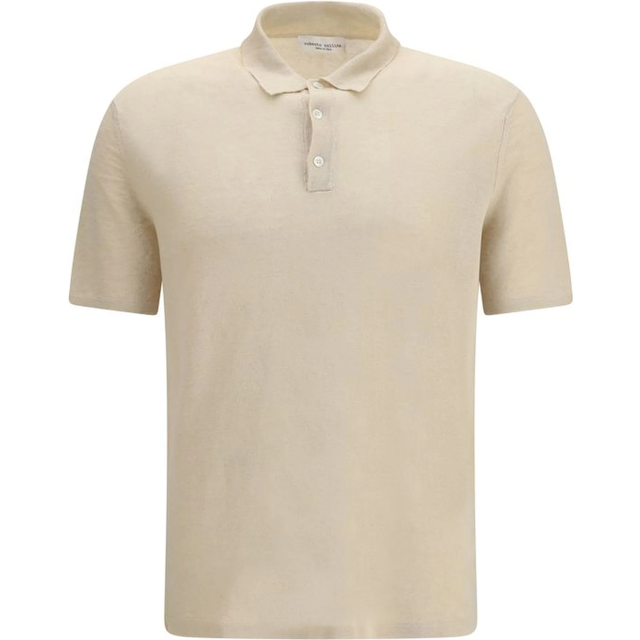 Beige Linen Polo Shirt