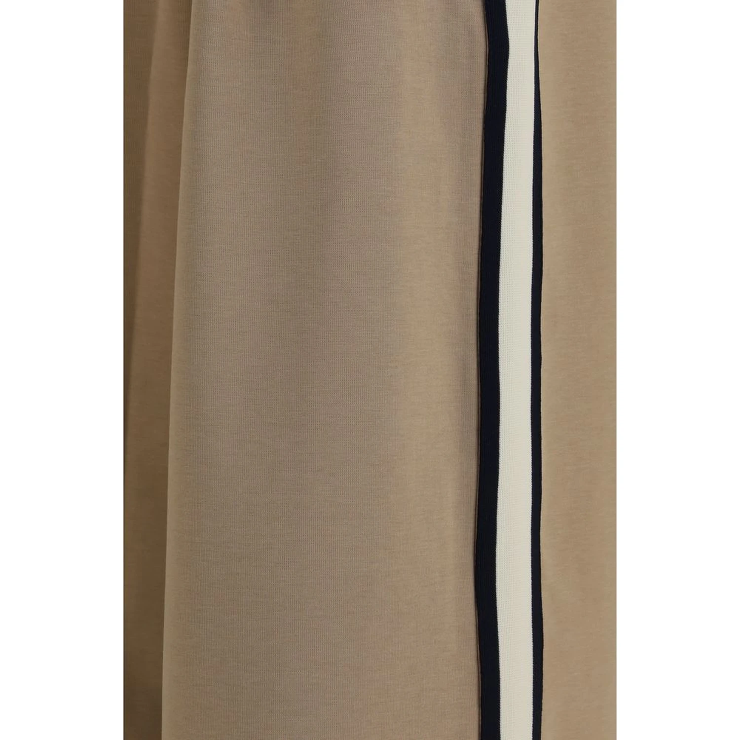 Beige Cotton Casual Pants