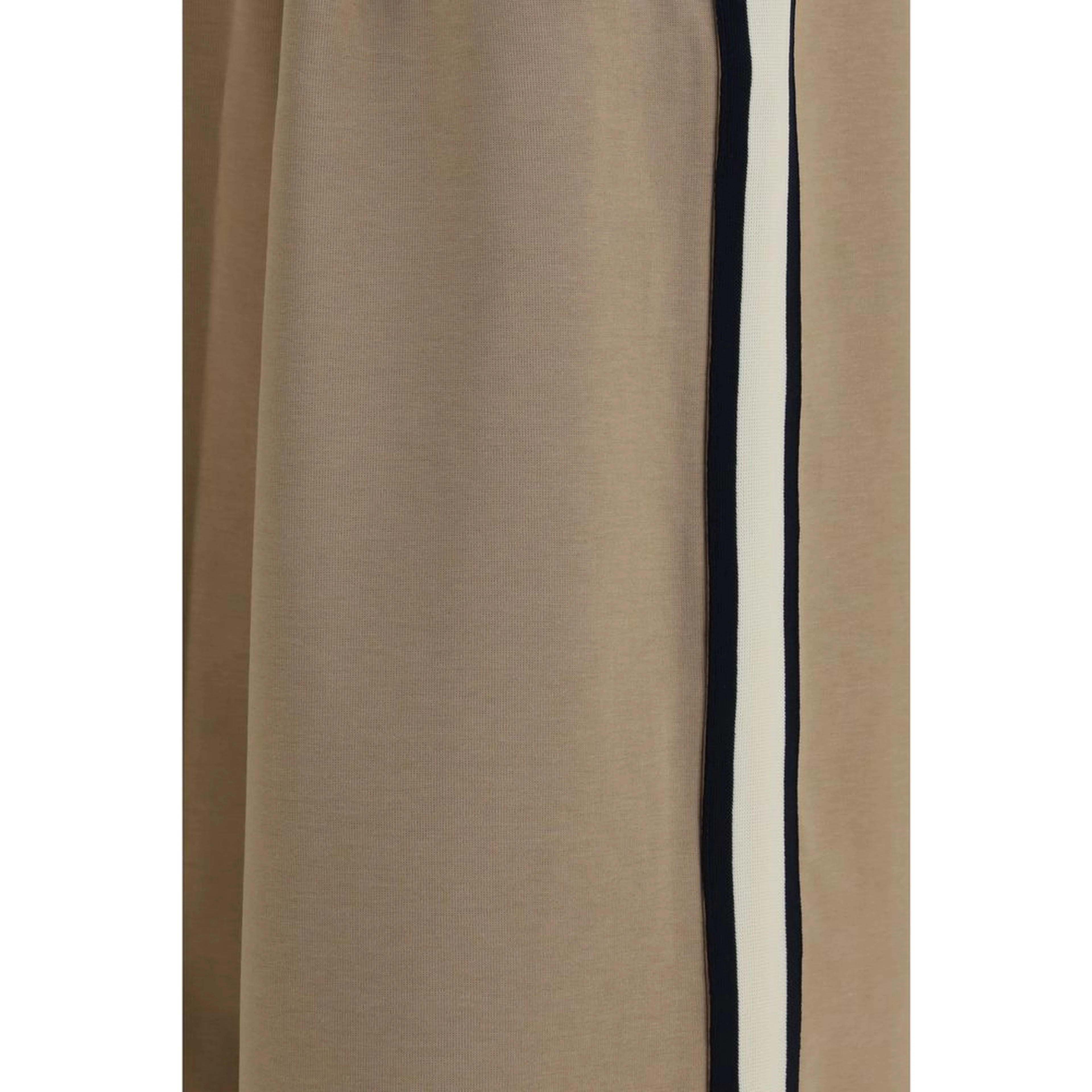 Beige Cotton Casual Pants