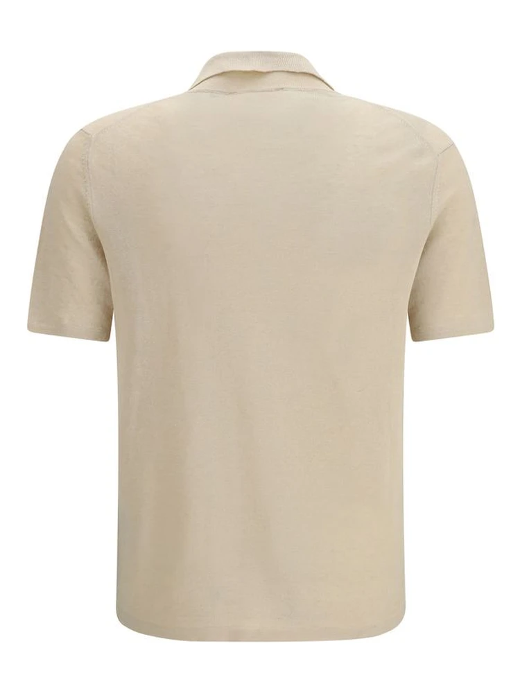 Beige Linen Polo Shirt alternative