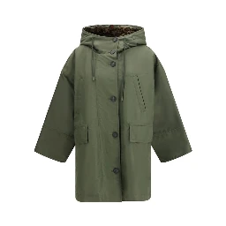 Bicolor Cotton Trench Coat