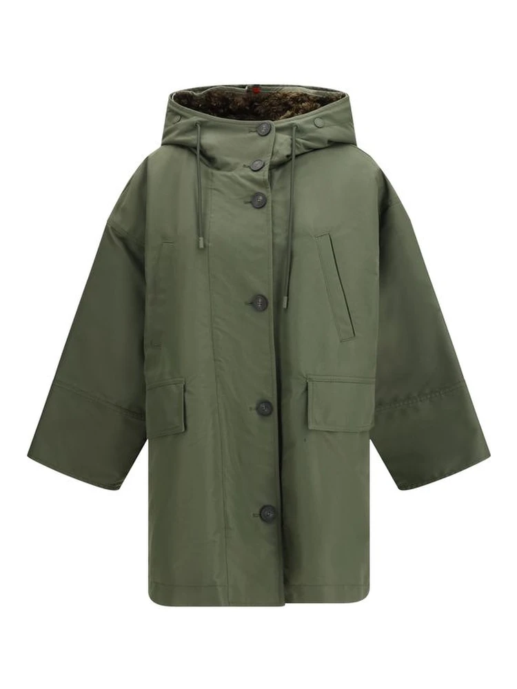 Bicolor Cotton Trench Coat