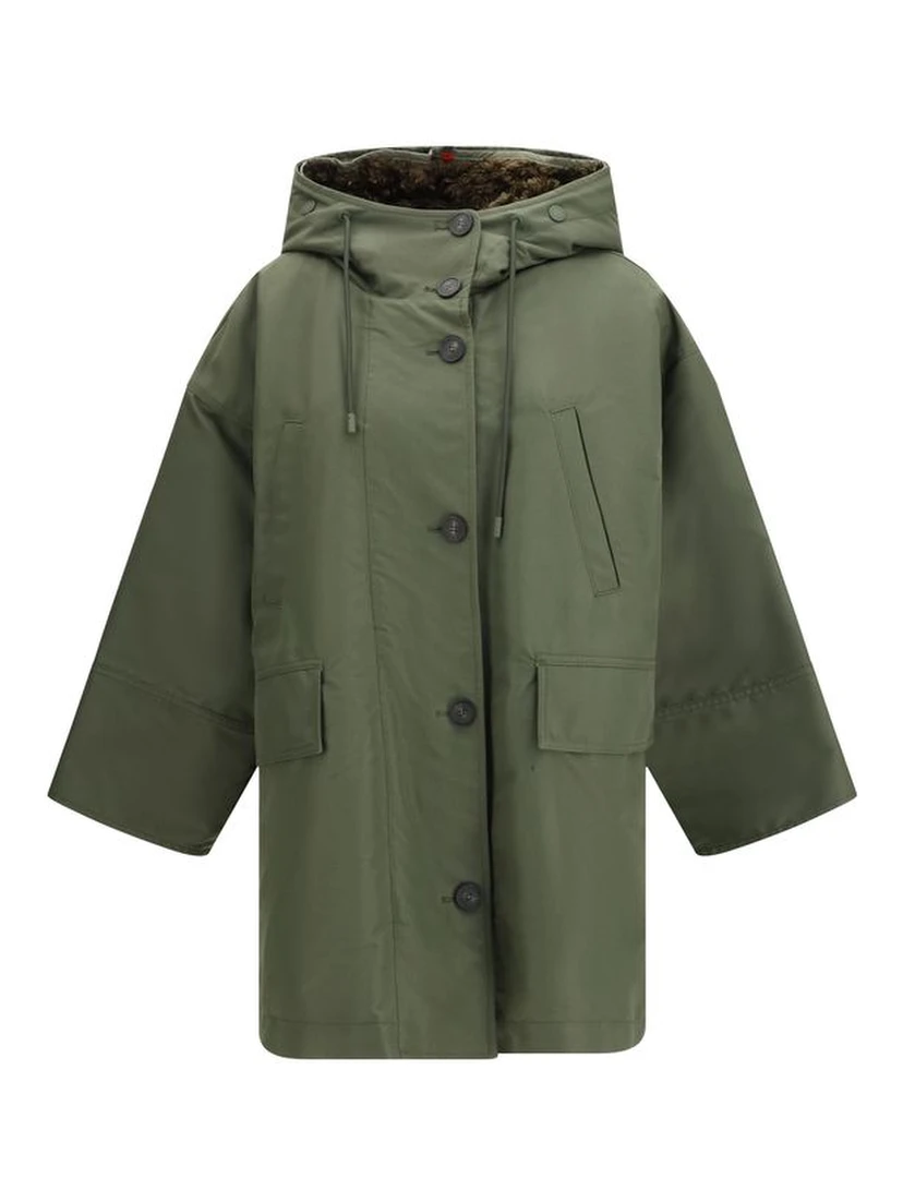 Bicolor Cotton Trench Coat