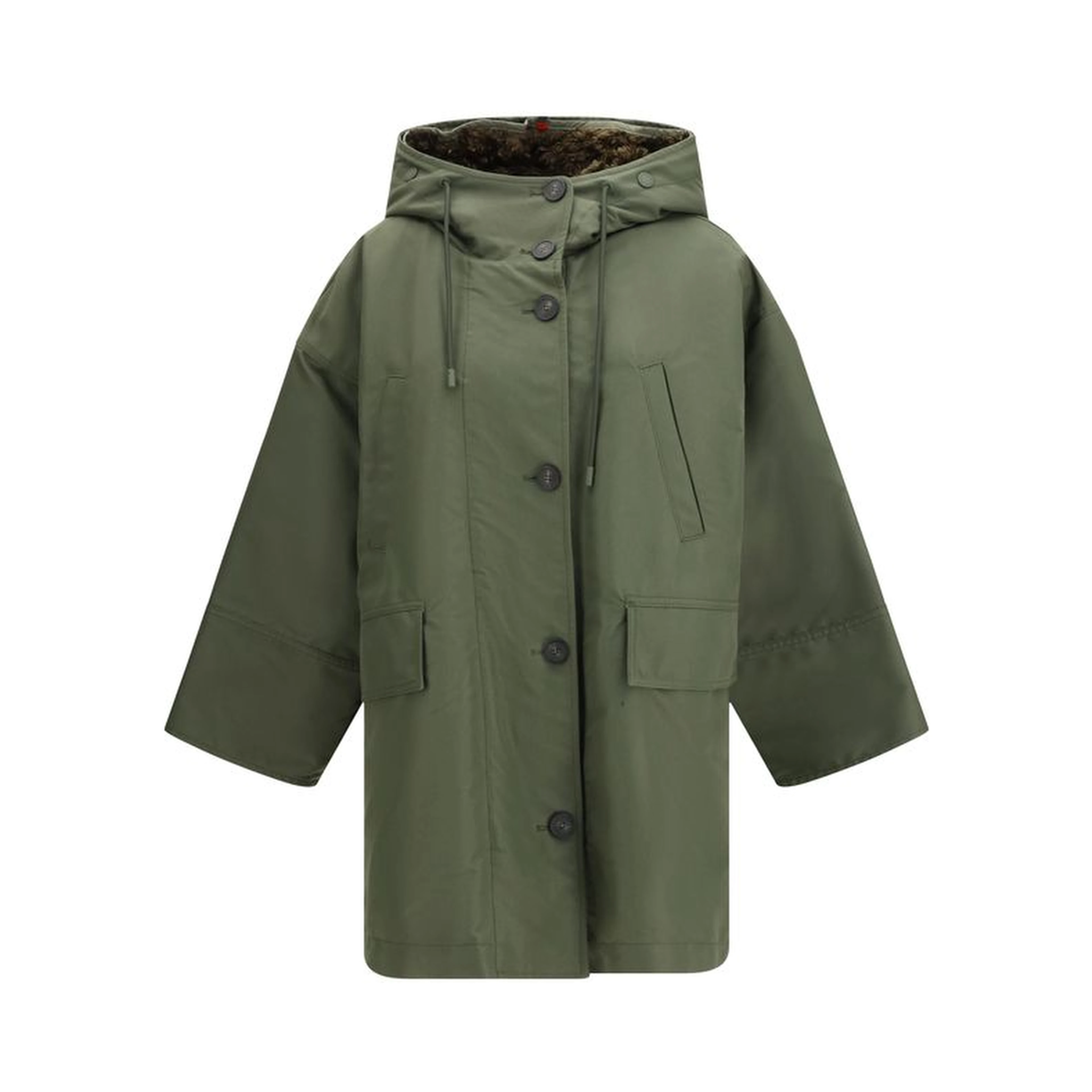 Bicolor Cotton Trench Coat