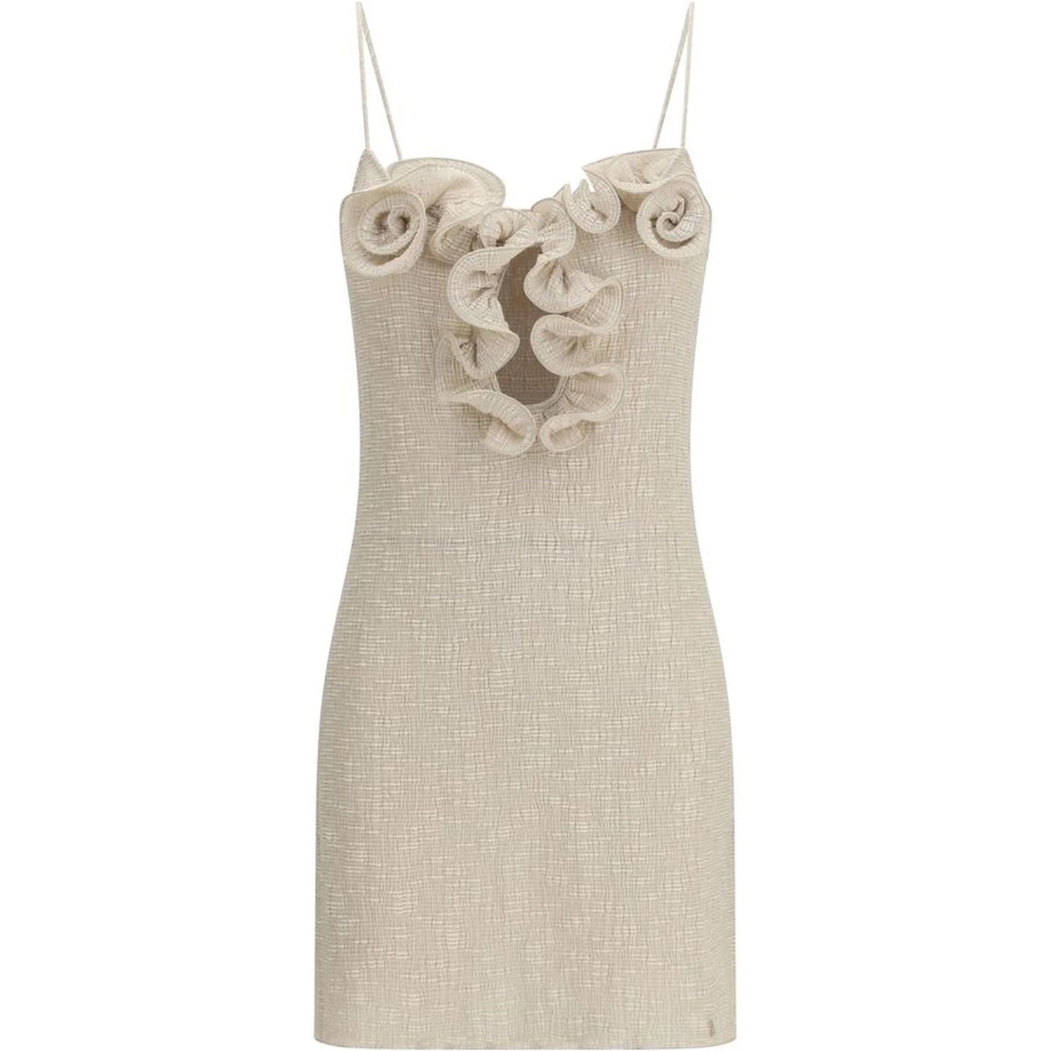 Beige Lyocell Casual Dress