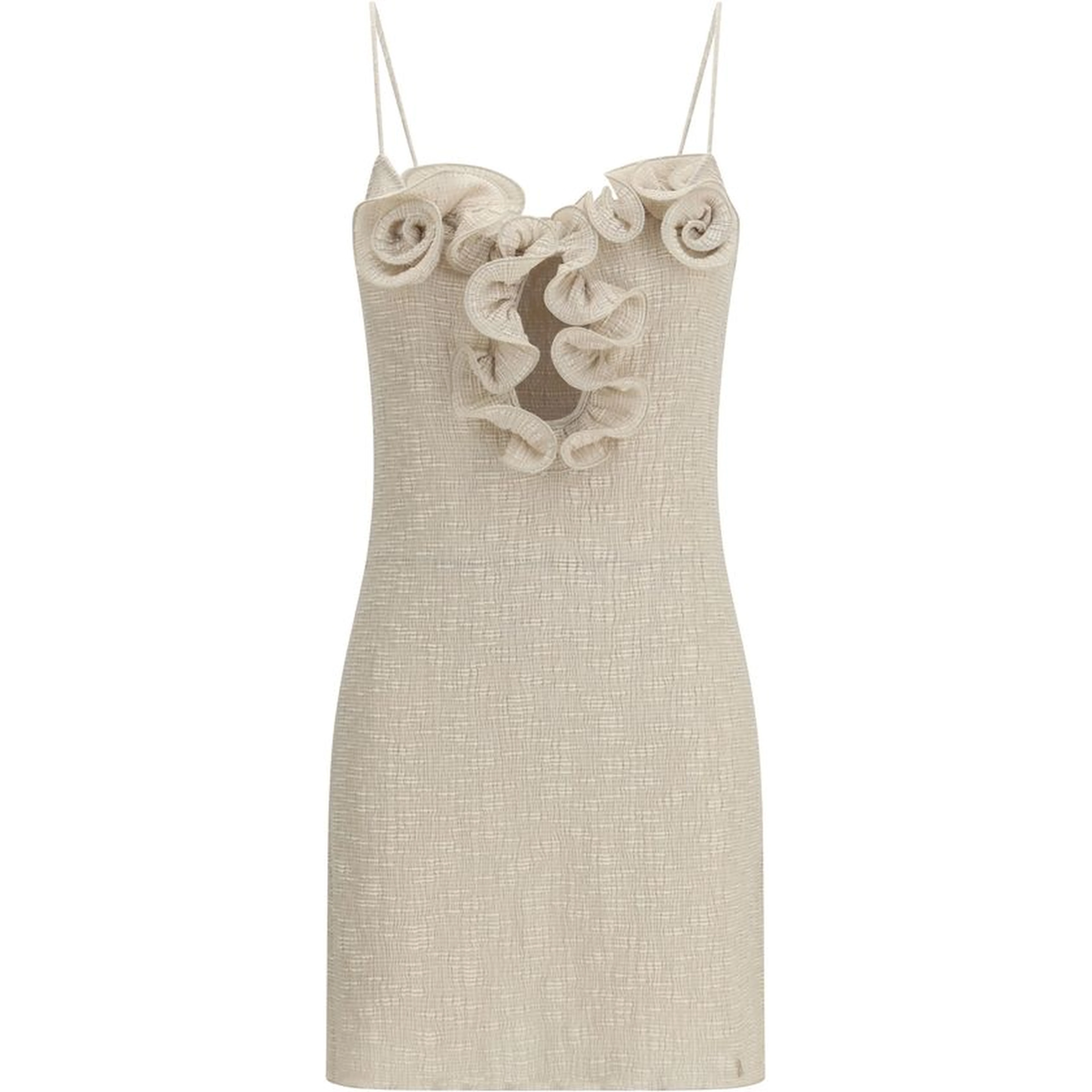 Beige Lyocell Casual Dress