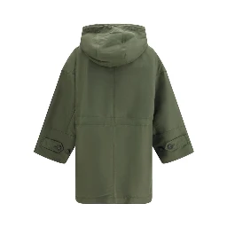 Bicolor Cotton Trench Coat
