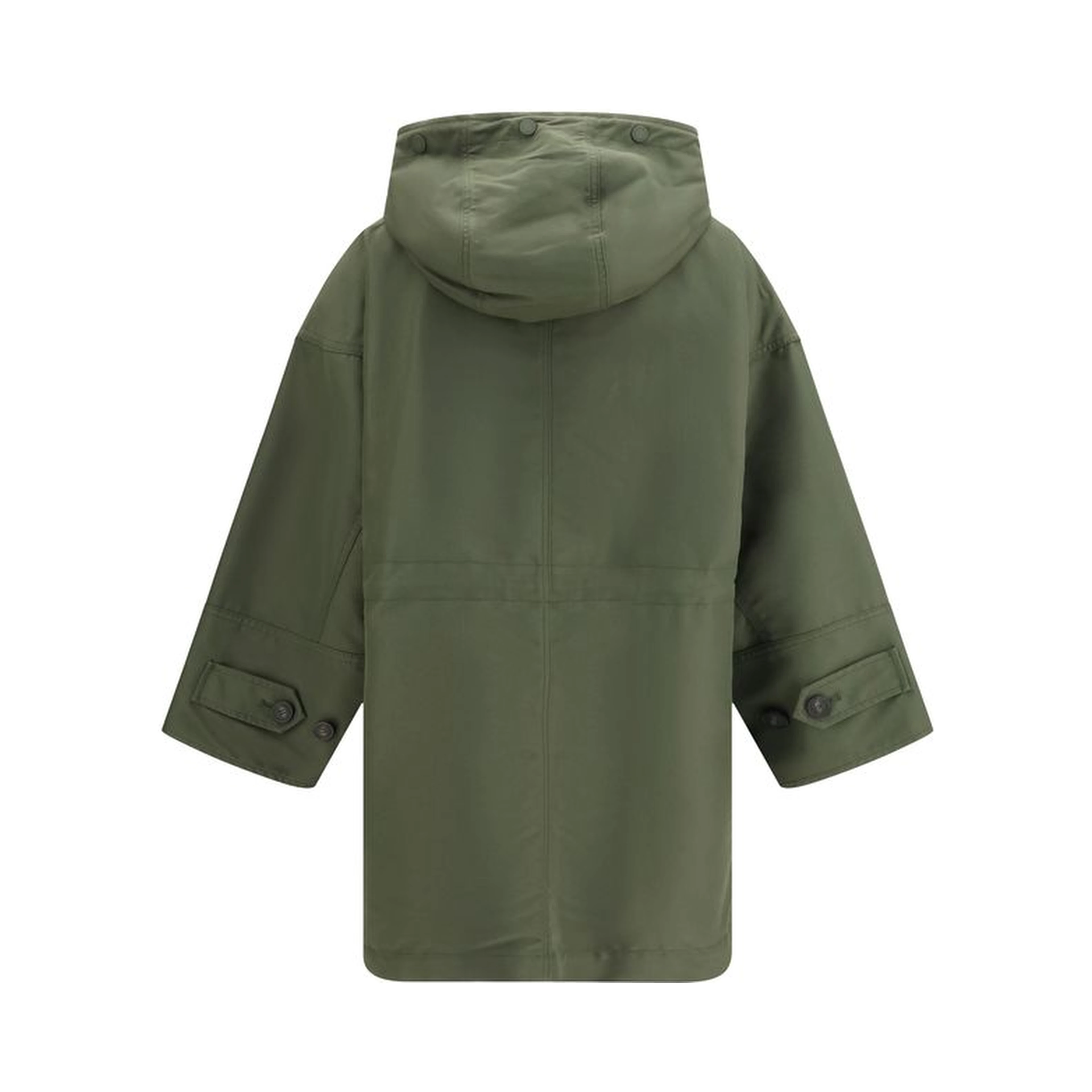 Bicolor Cotton Trench Coat