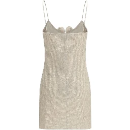 Beige Lyocell Casual Dress
