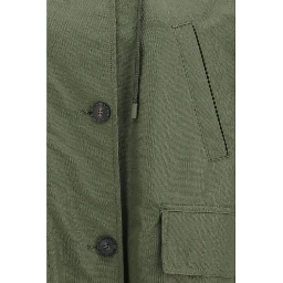 Bicolor Cotton Trench Coat