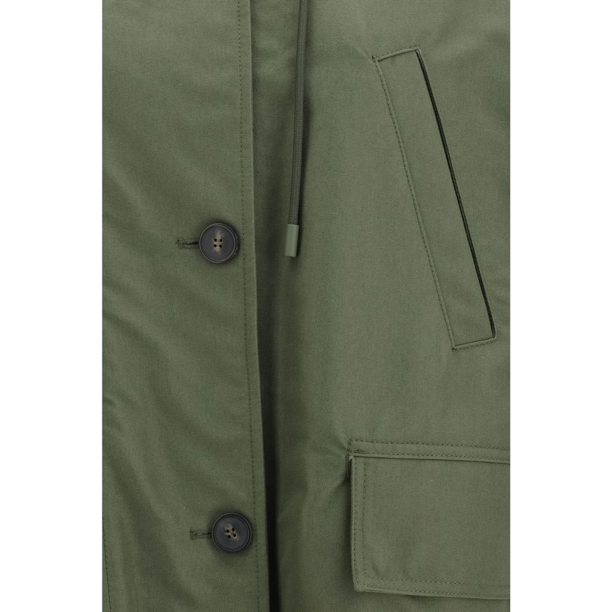 Bicolor Cotton Trench Coat