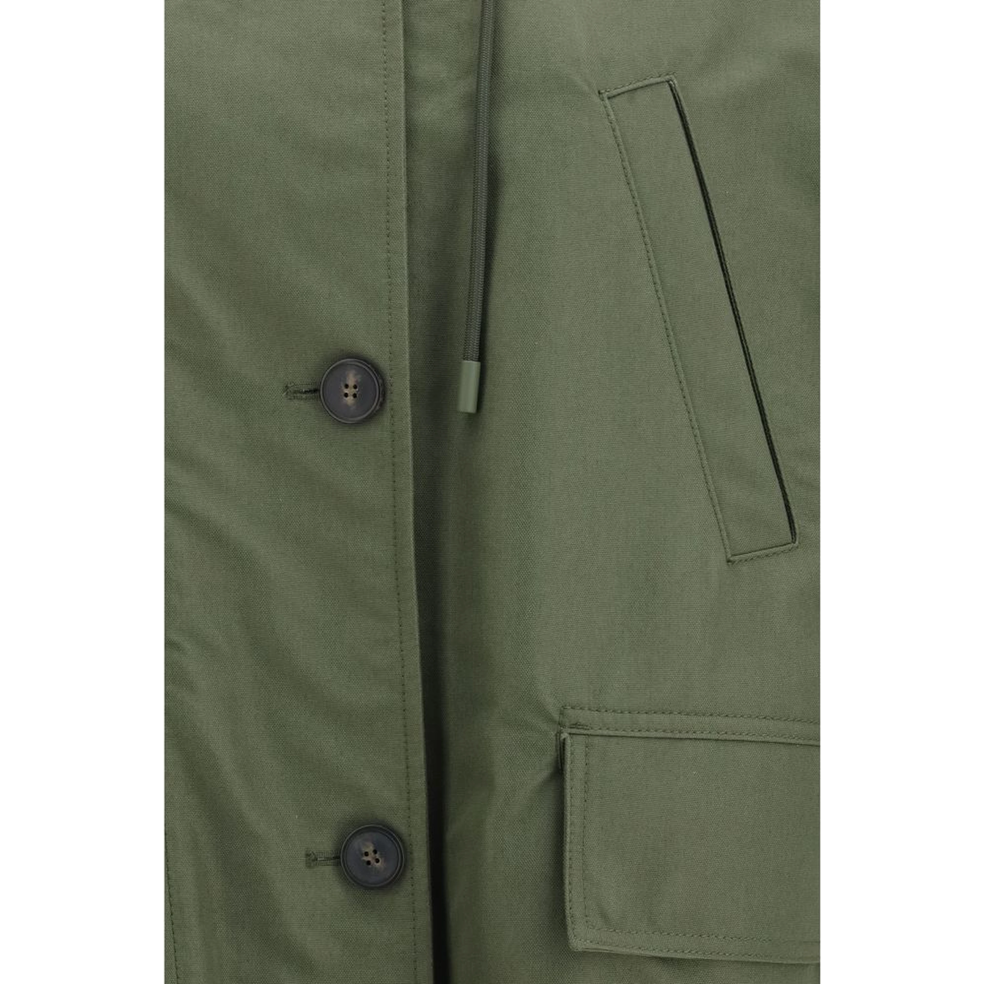 Bicolor Cotton Trench Coat