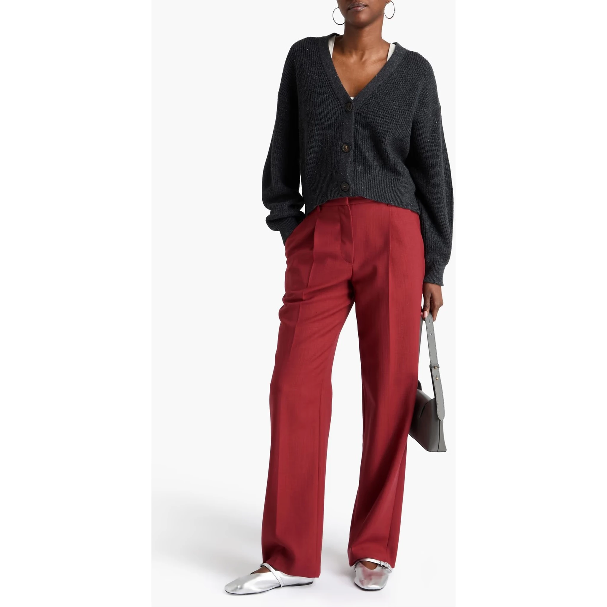 Multicolor Wool Casual Pants