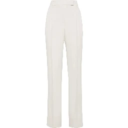 Beige Viscose Dress Pants