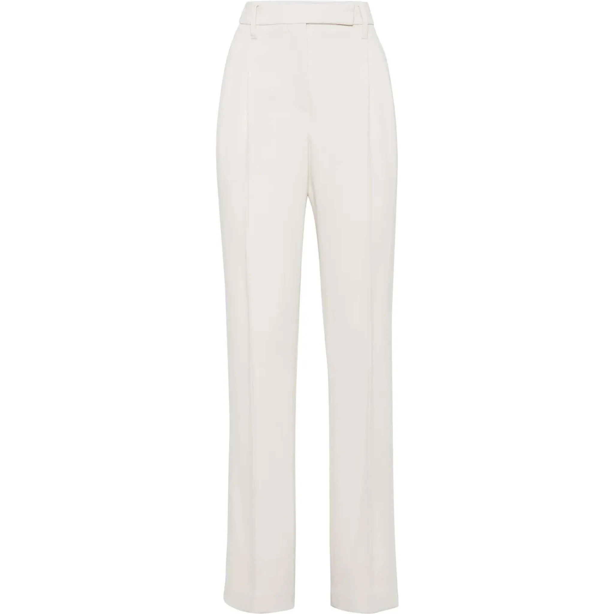 Beige Viscose Dress Pants