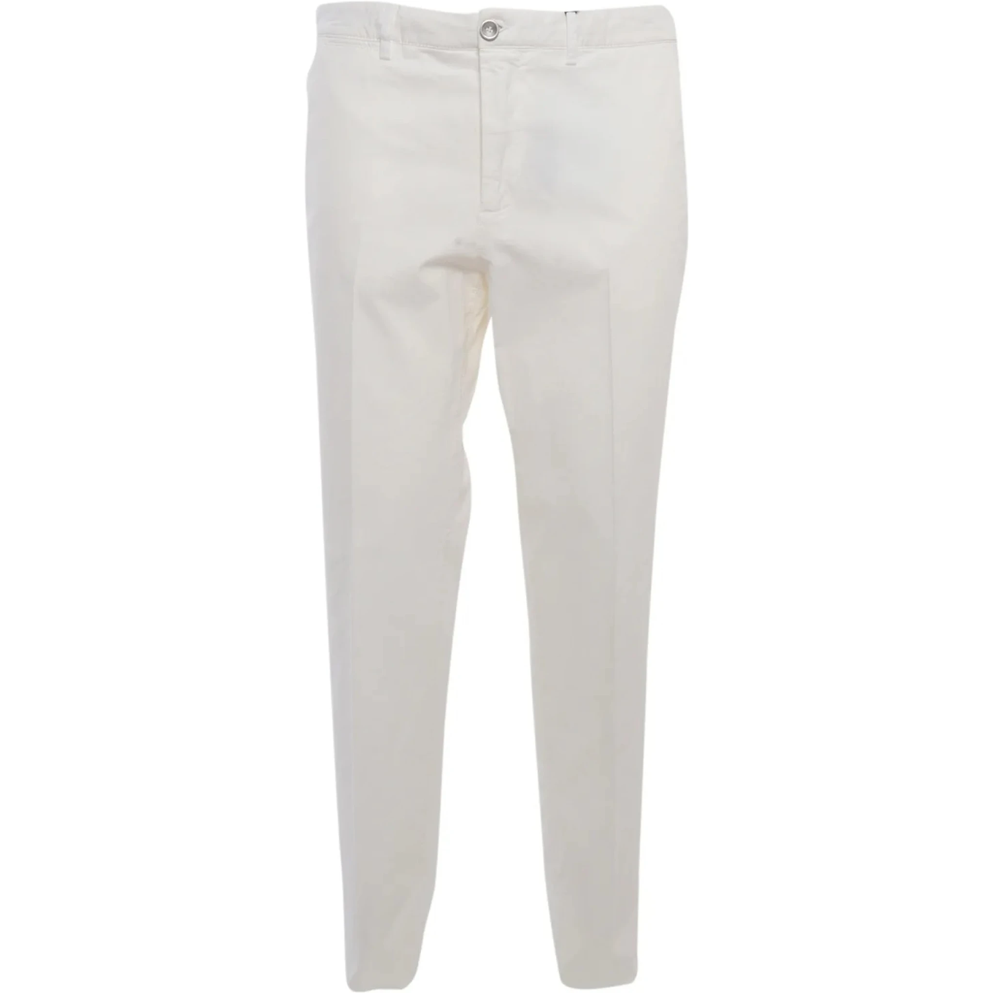 White Cotton Casual Pants
