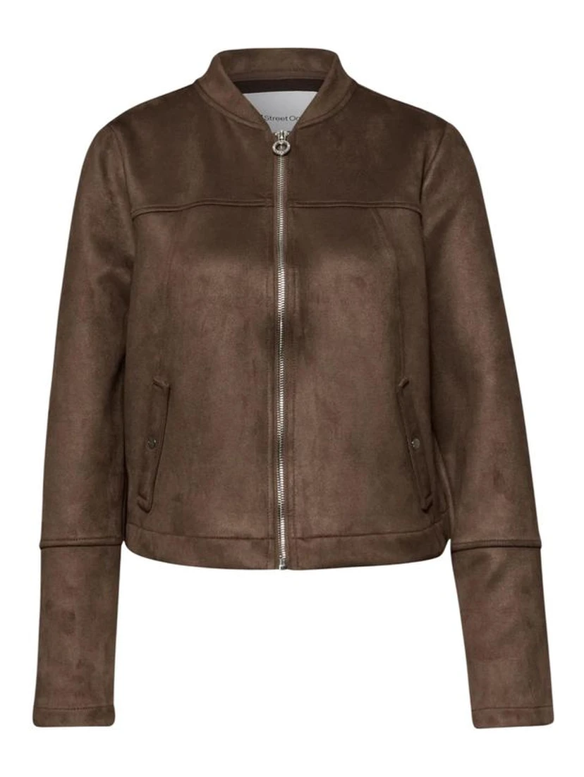 Brown Polyester Bomber