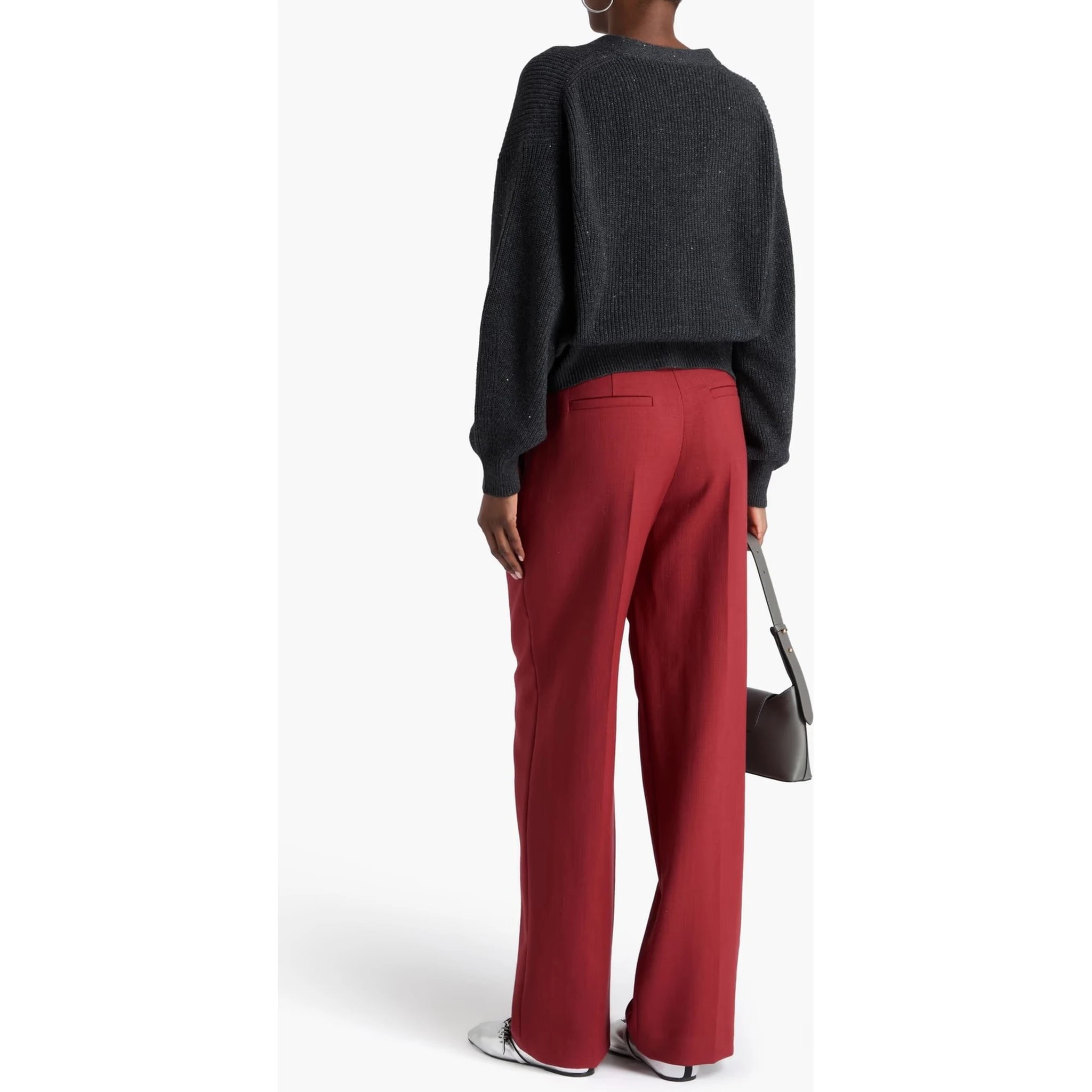 Multicolor Wool Casual Pants
