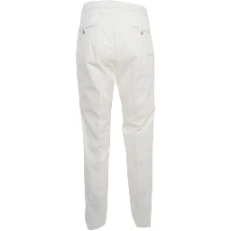 White Cotton Casual Pants