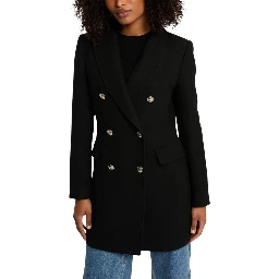 Black Polyester Coat