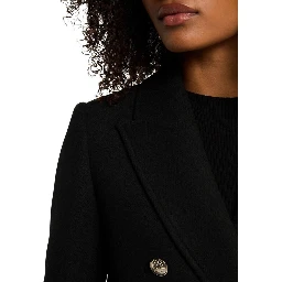 Black Polyester Coat