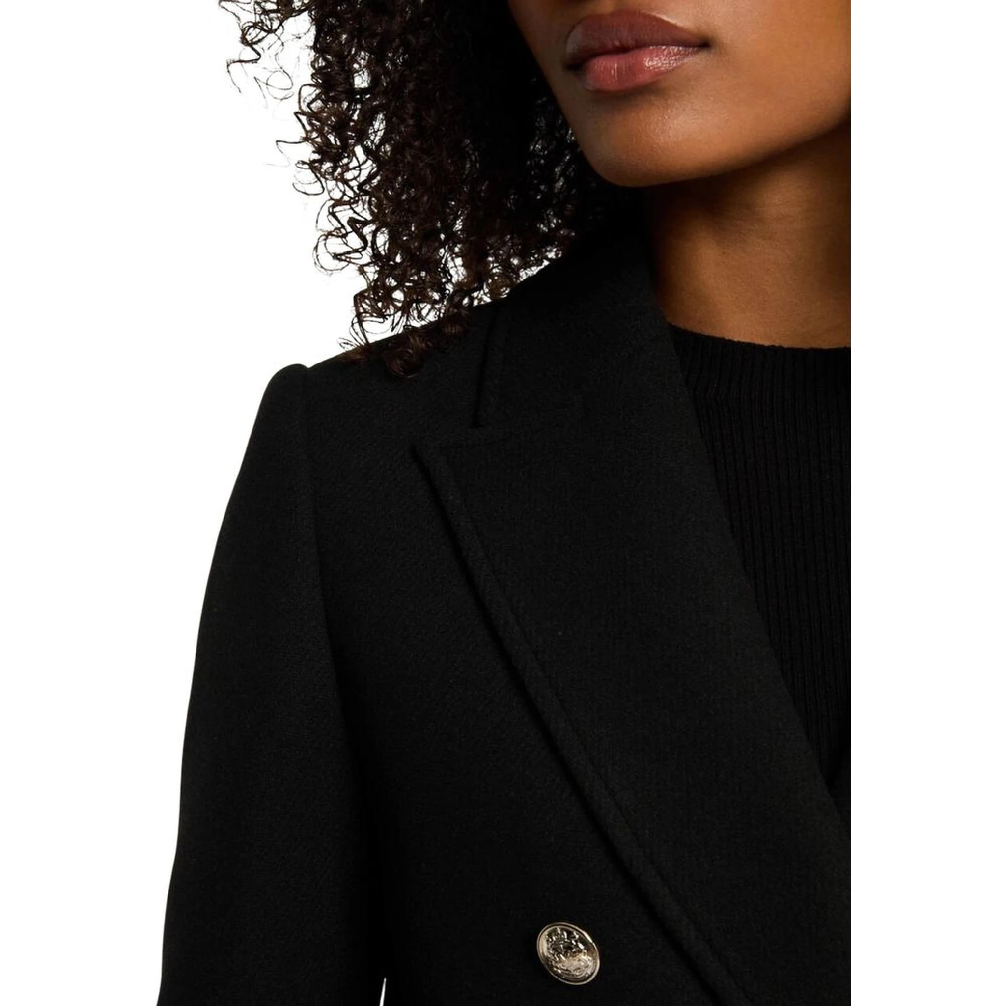 Black Polyester Coat