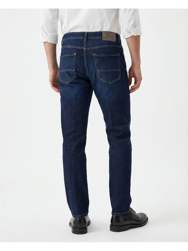 Navy Blue Cotton Straight-Leg Jeans alternative
