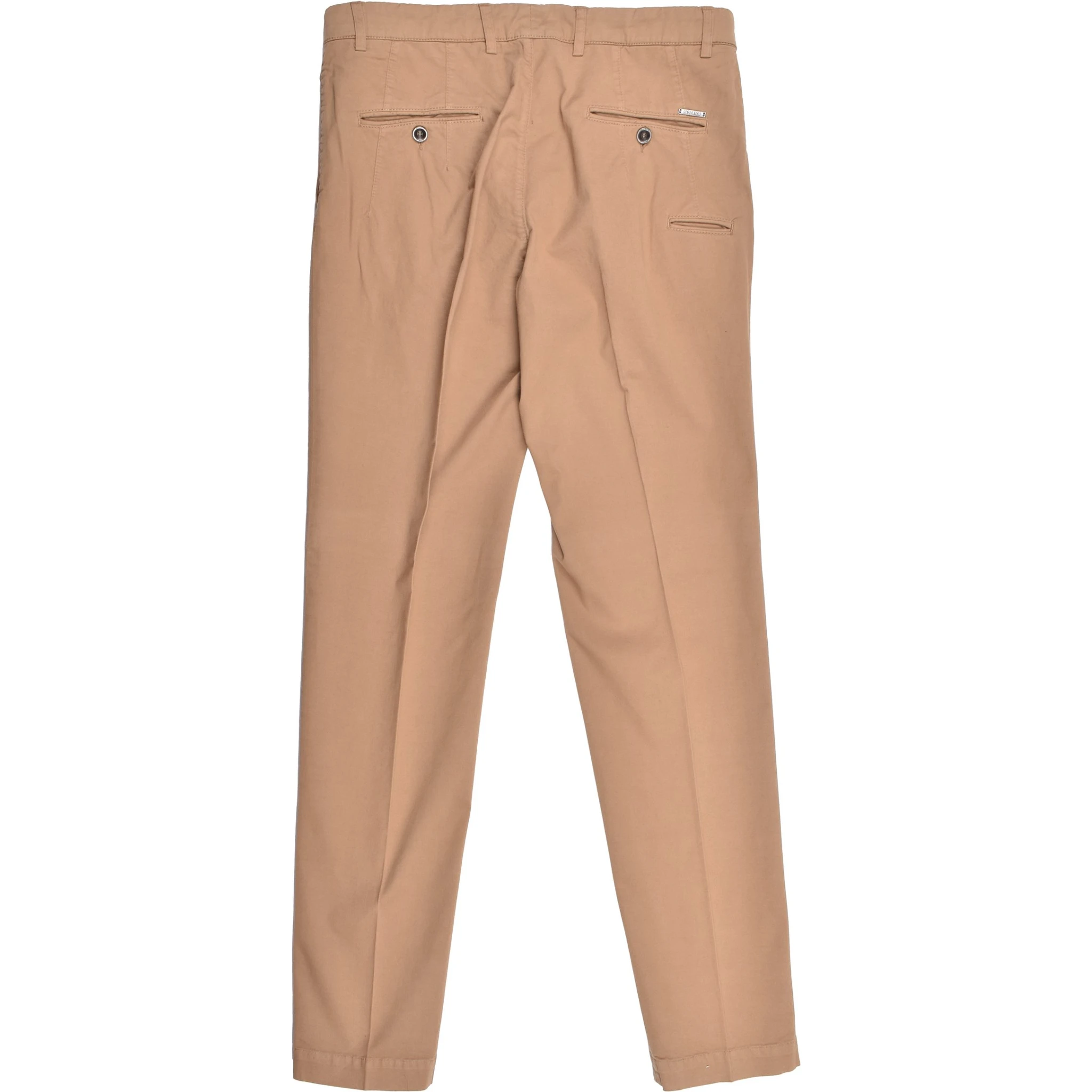 Beige Elastane Casual Pants