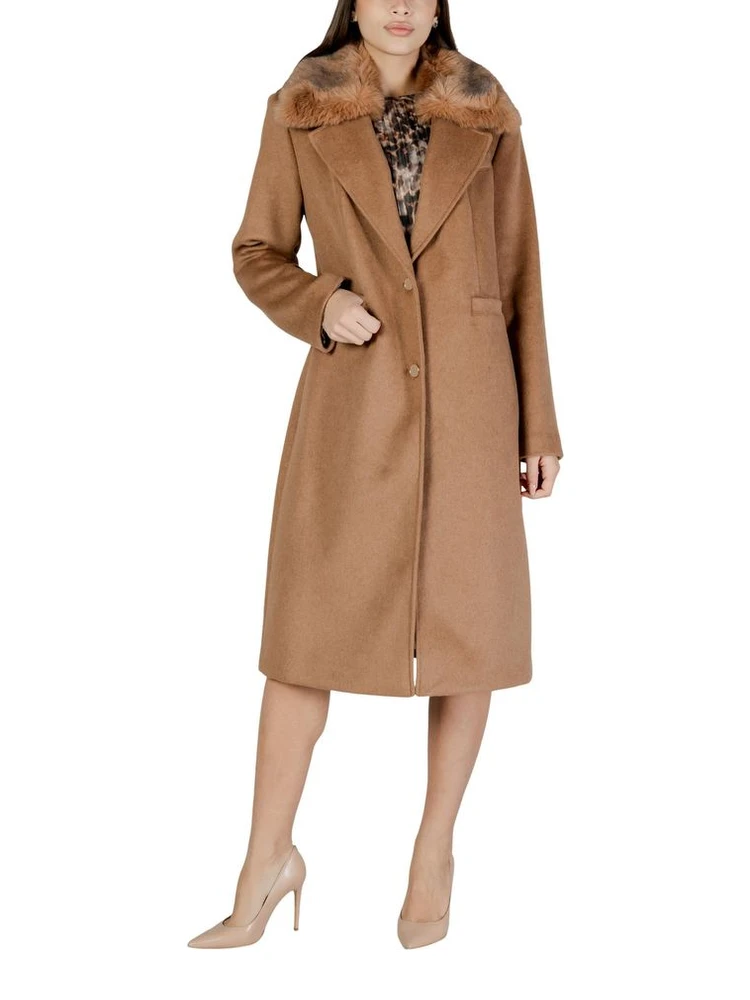 Beige Polyester Coat