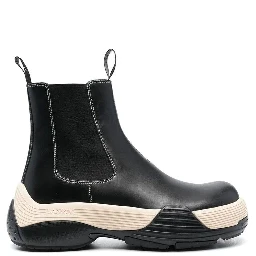 Black Calfskin Chelsea Boots