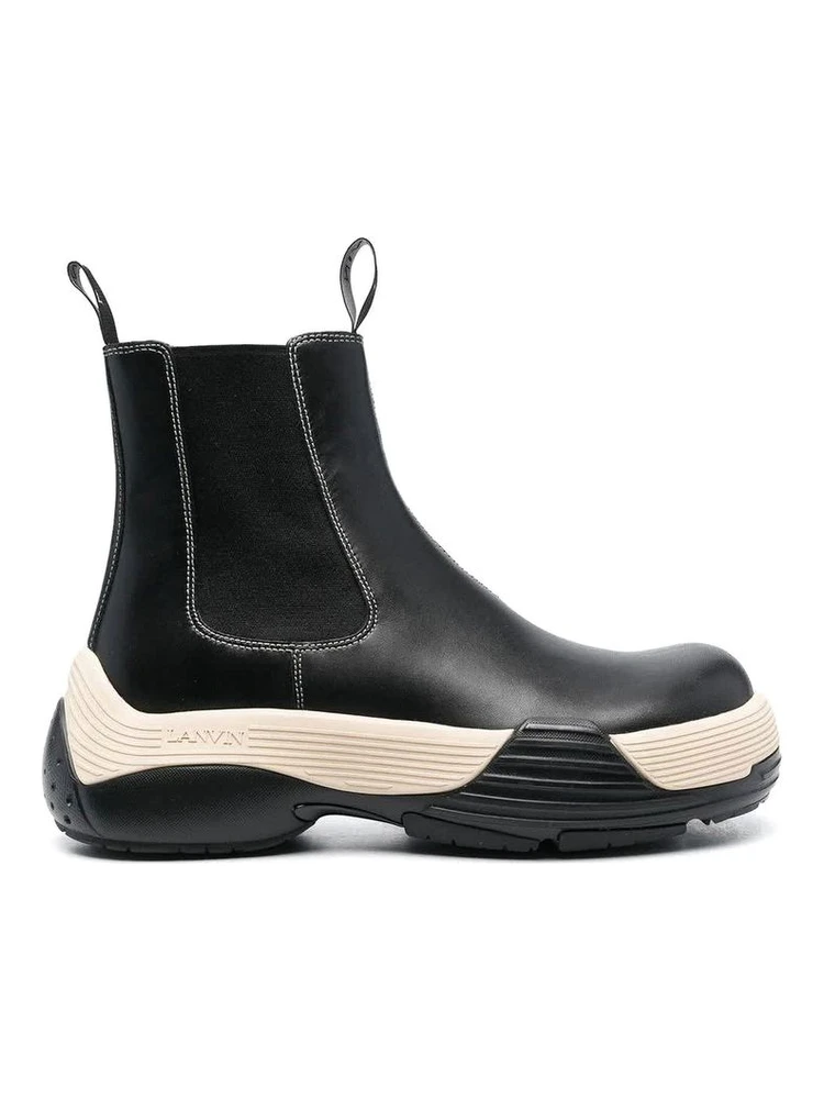 Black Calfskin Chelsea Boots