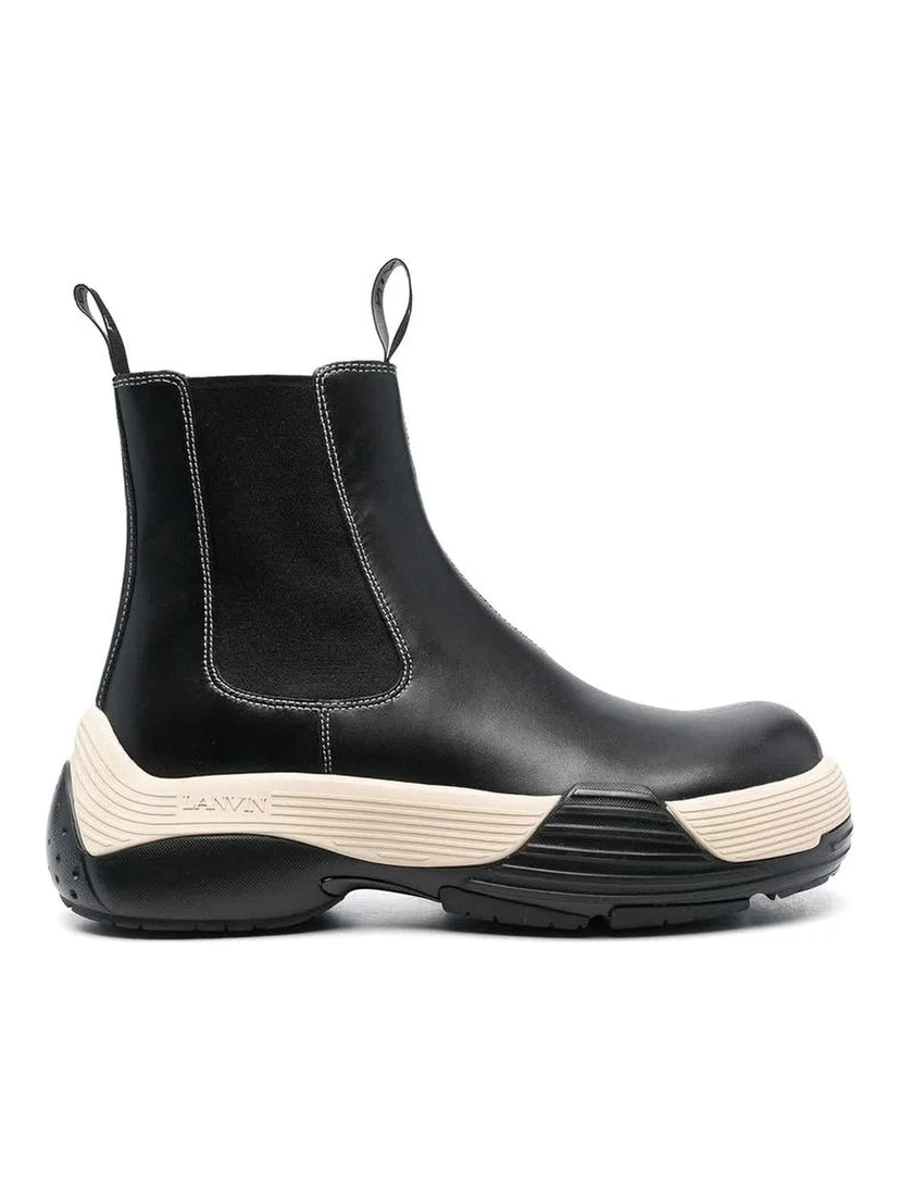 Black Calfskin Chelsea Boots