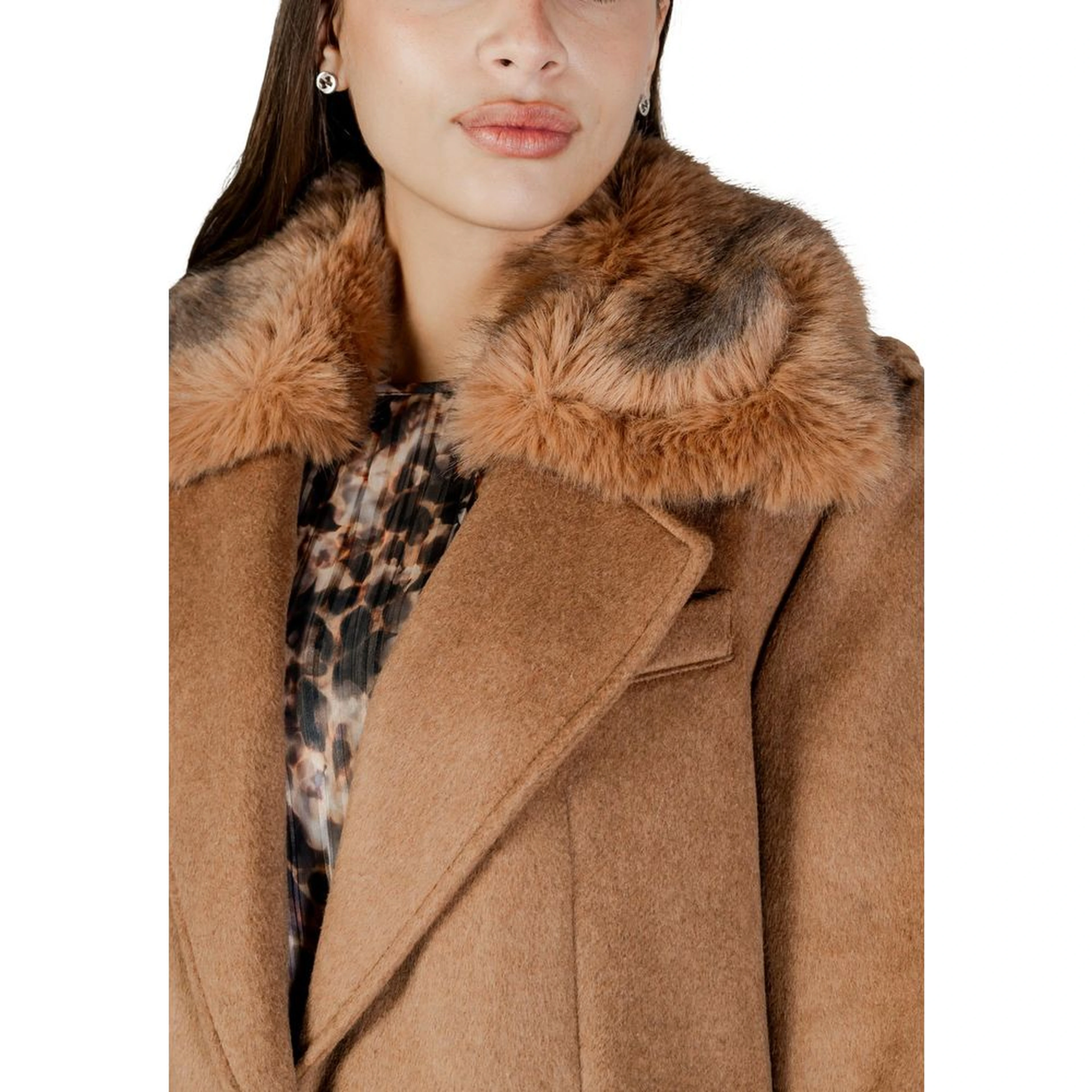 Beige Polyester Coat