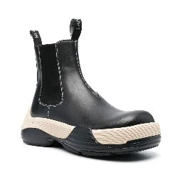 Black Calfskin Chelsea Boots