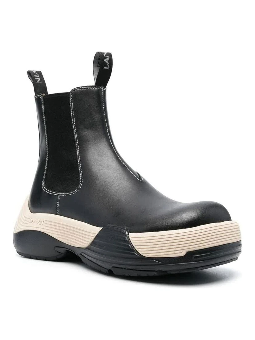 Black Calfskin Chelsea Boots